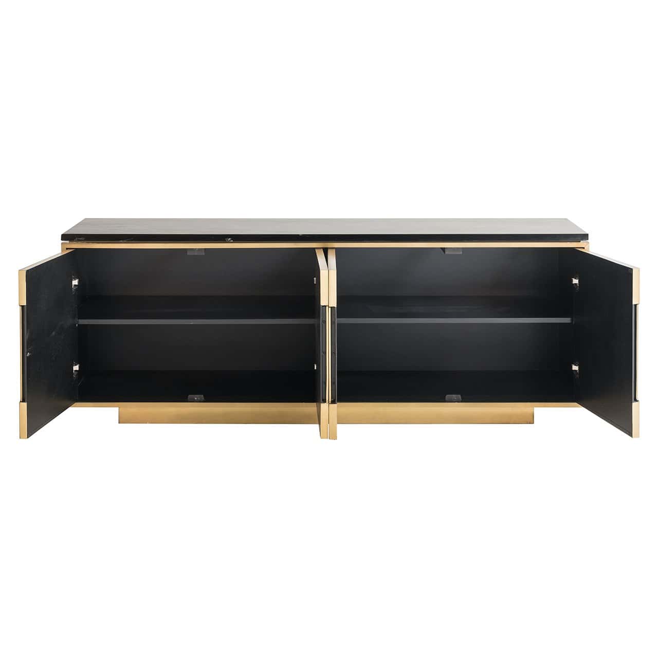 Sideboard Finsbury 4-doors (Black/gold)